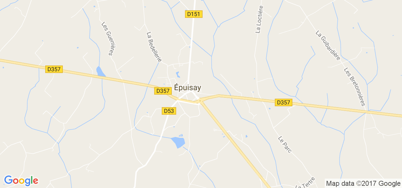 map de la ville de Épuisay