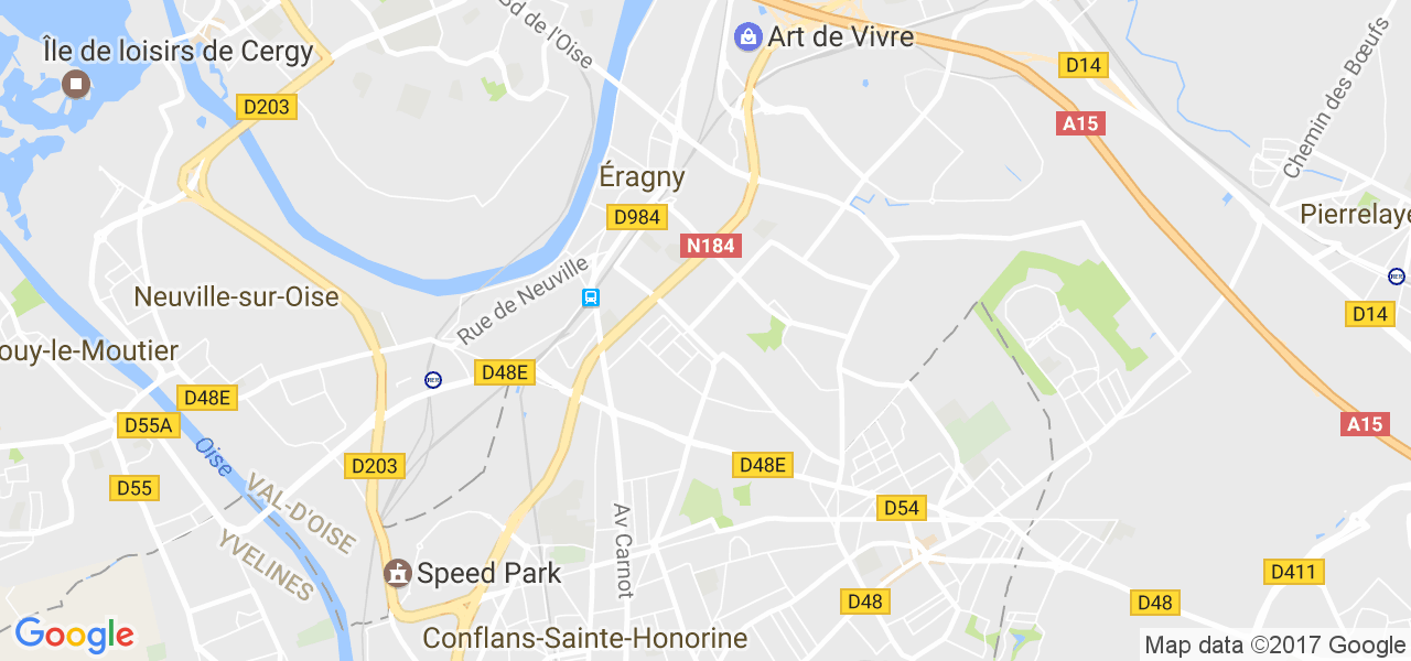 map de la ville de Éragny