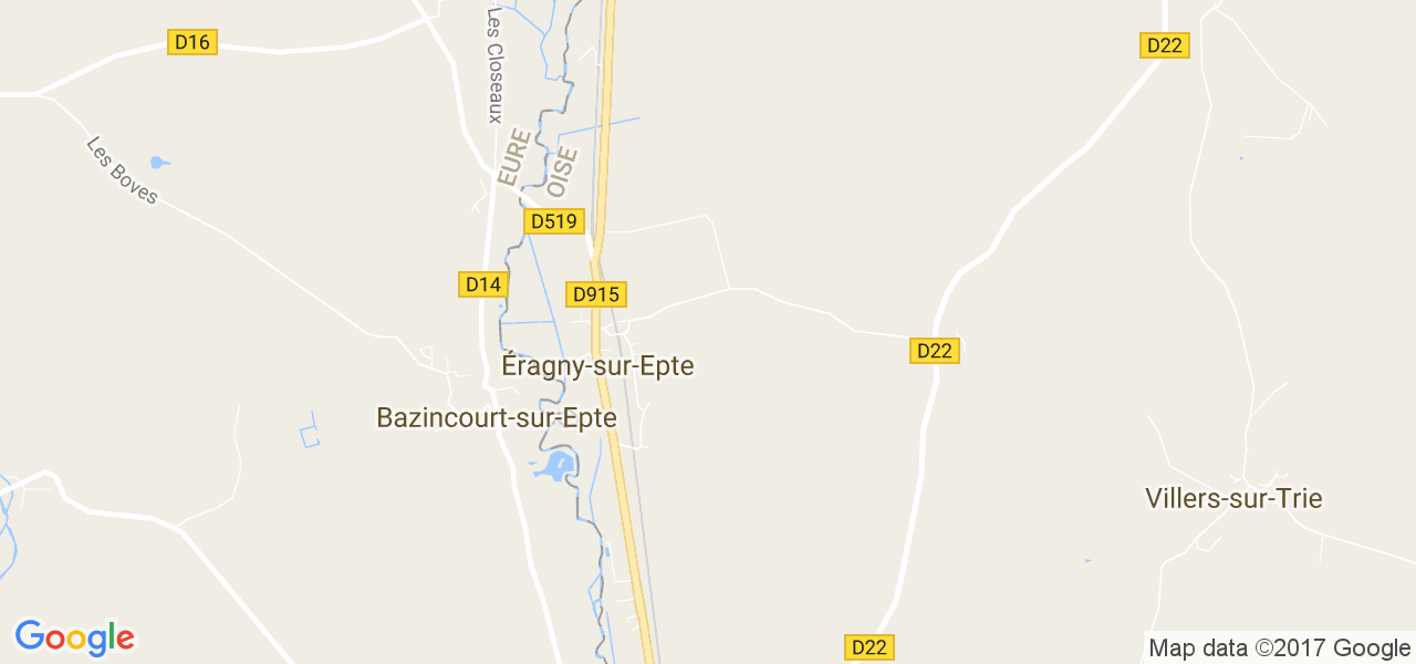 map de la ville de Éragny-sur-Epte