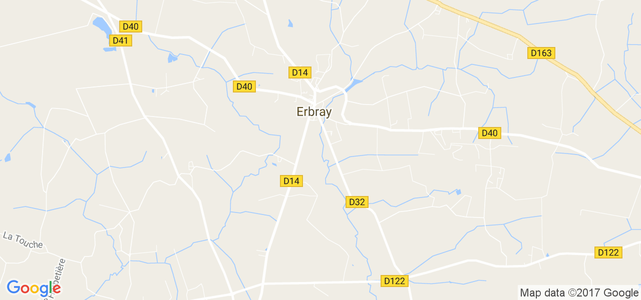 map de la ville de Erbray