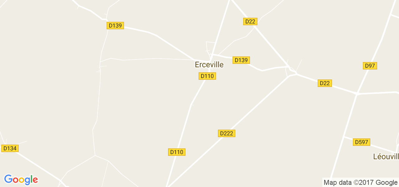 map de la ville de Erceville