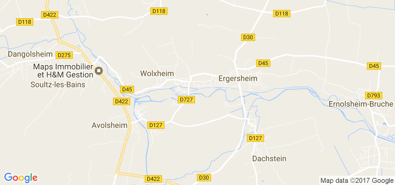 map de la ville de Ergersheim