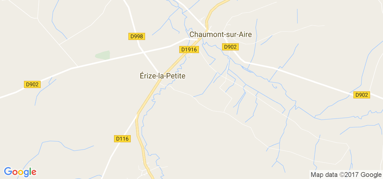 map de la ville de Érize-la-Petite