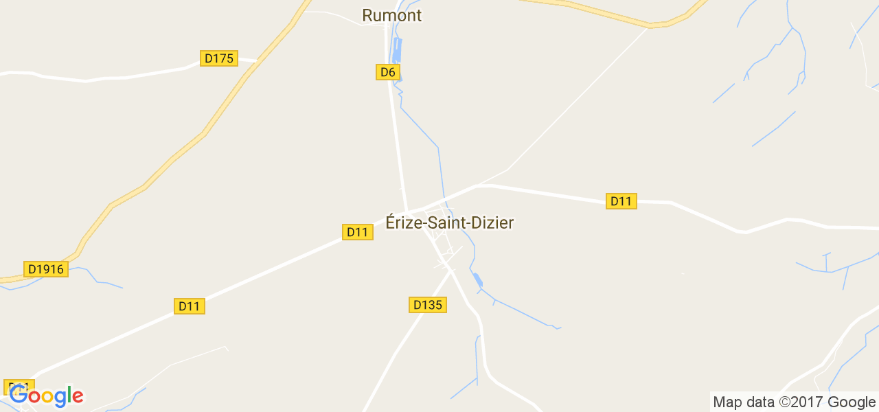 map de la ville de Érize-Saint-Dizier