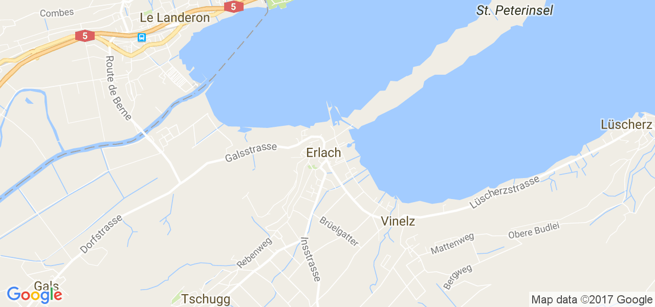 map de la ville de Erlach