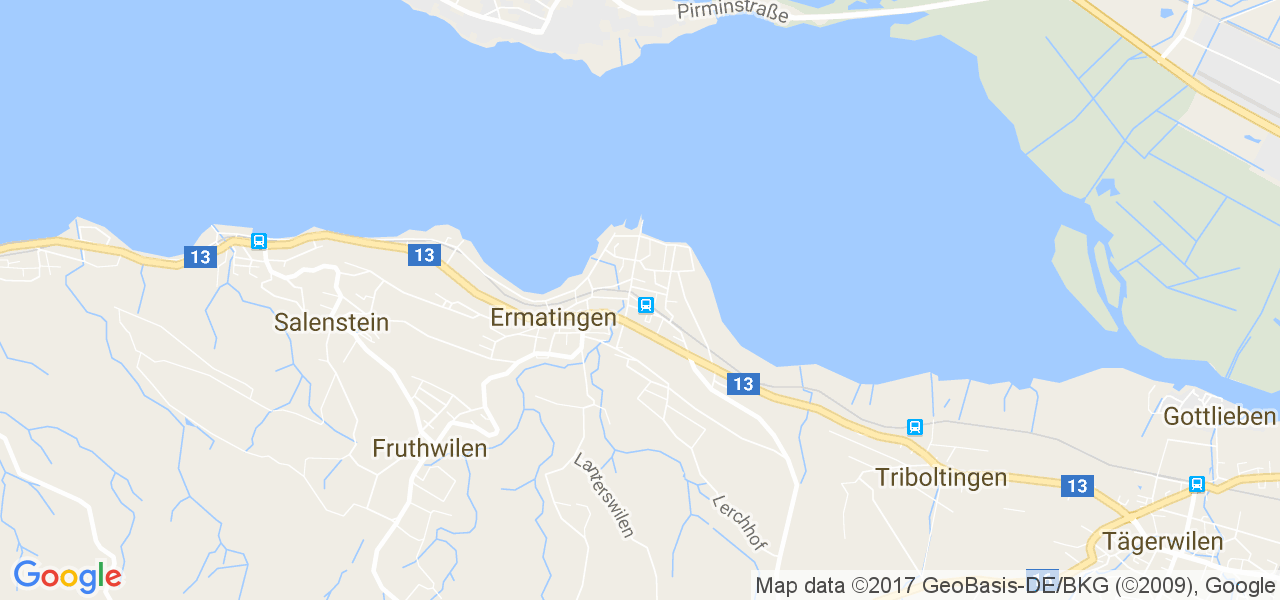 map de la ville de Ermatingen