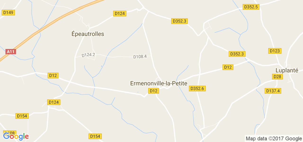 map de la ville de Ermenonville-la-Petite