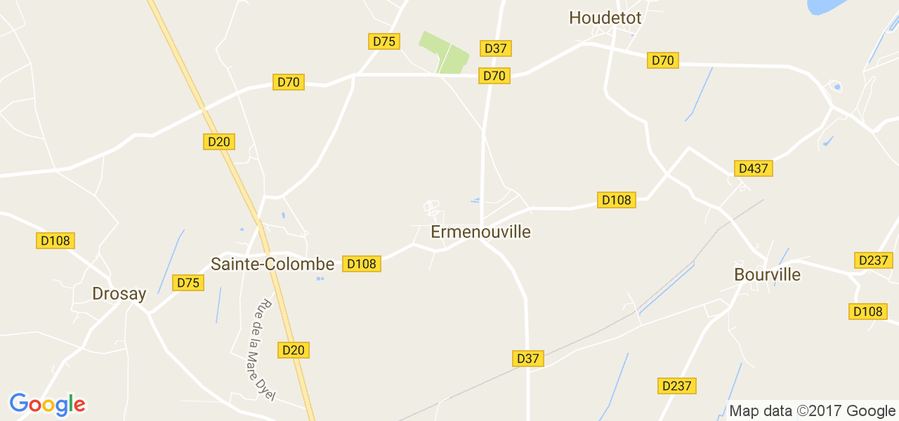 map de la ville de Ermenouville