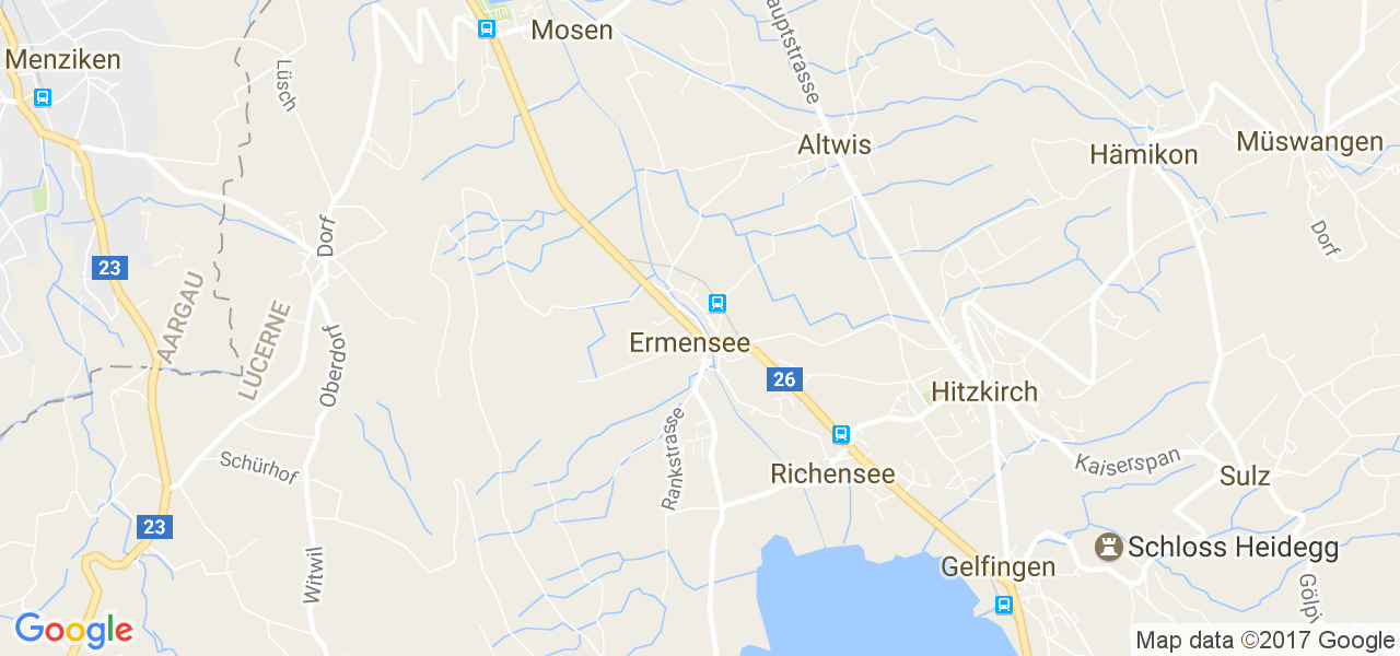 map de la ville de Ermensee