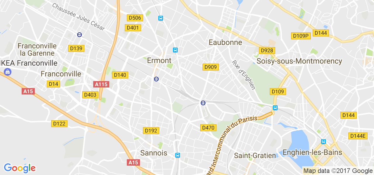 map de la ville de Ermont