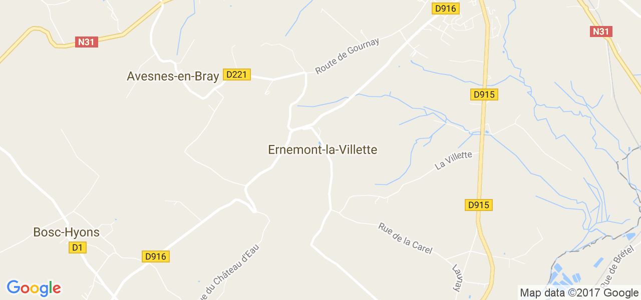 map de la ville de Ernemont-la-Villette