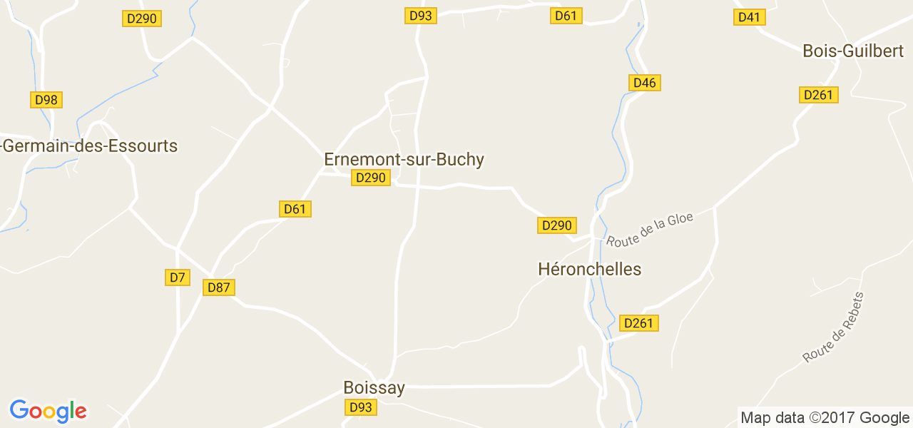 map de la ville de Ernemont-sur-Buchy