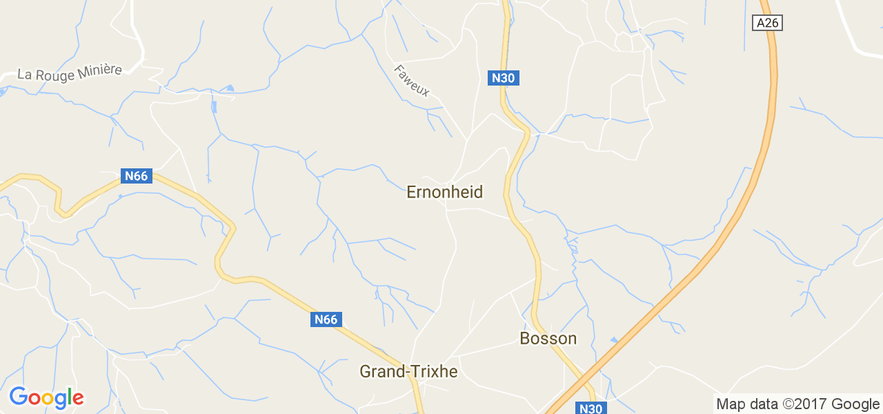 map de la ville de Ernonheid