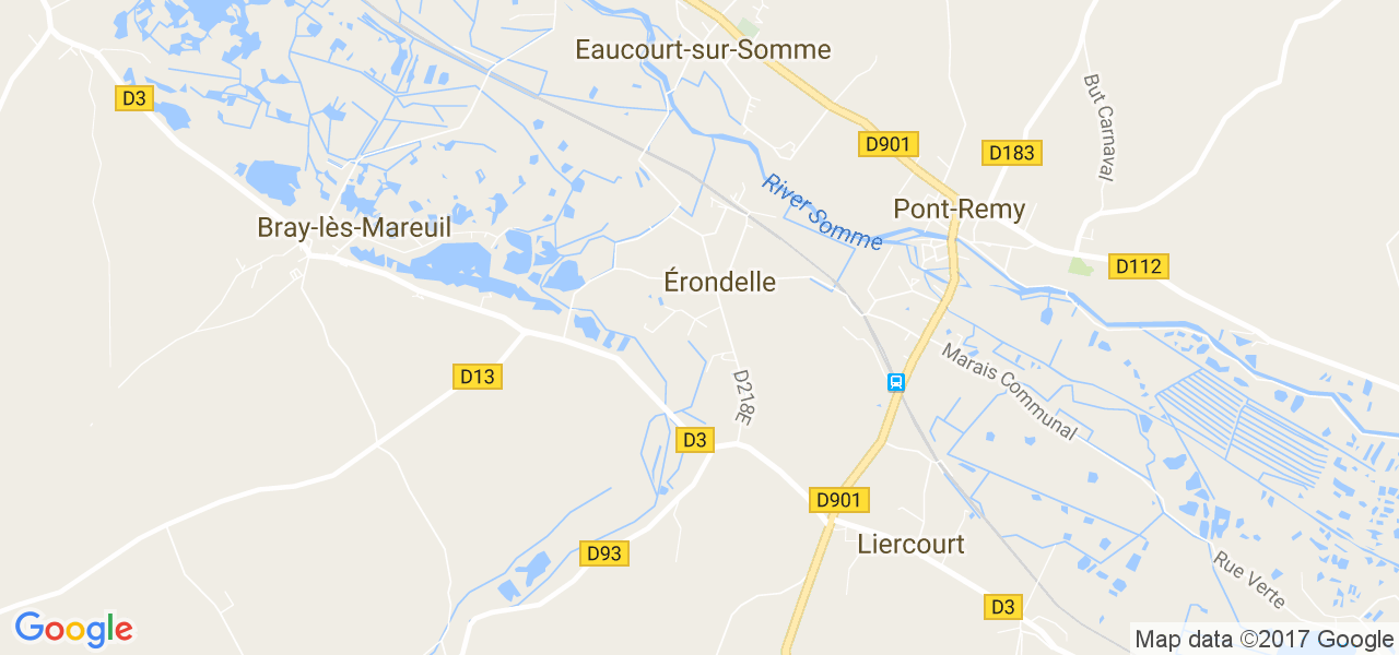 map de la ville de Érondelle