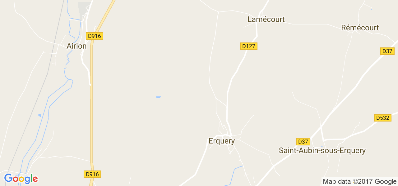 map de la ville de Erquery