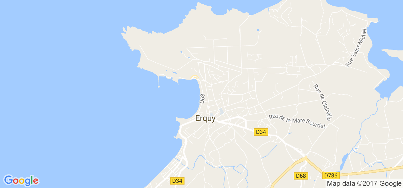 map de la ville de Erquy