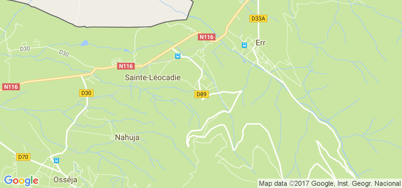 map de la ville de Err