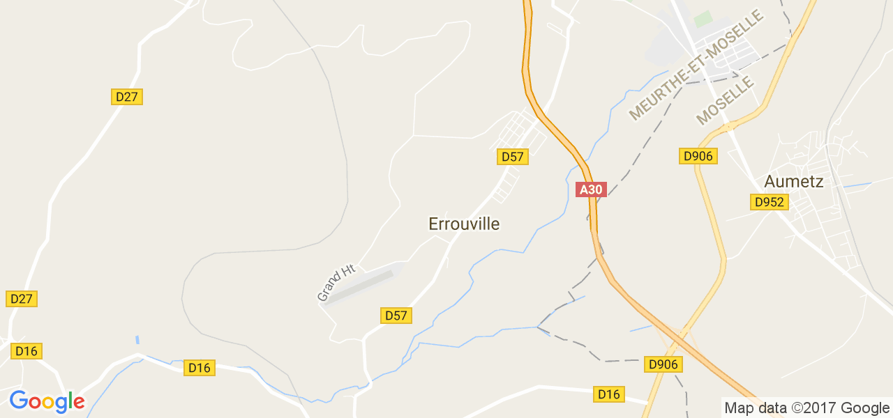 map de la ville de Errouville