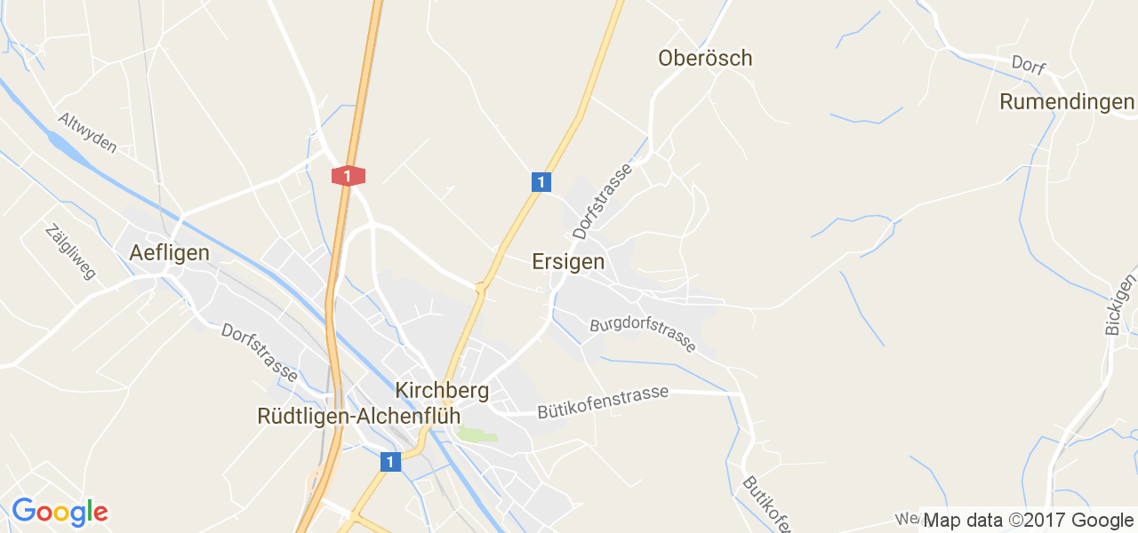 map de la ville de Ersigen