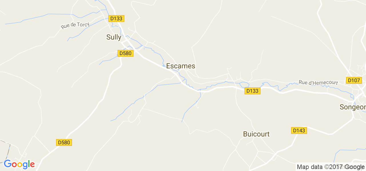 map de la ville de Escames