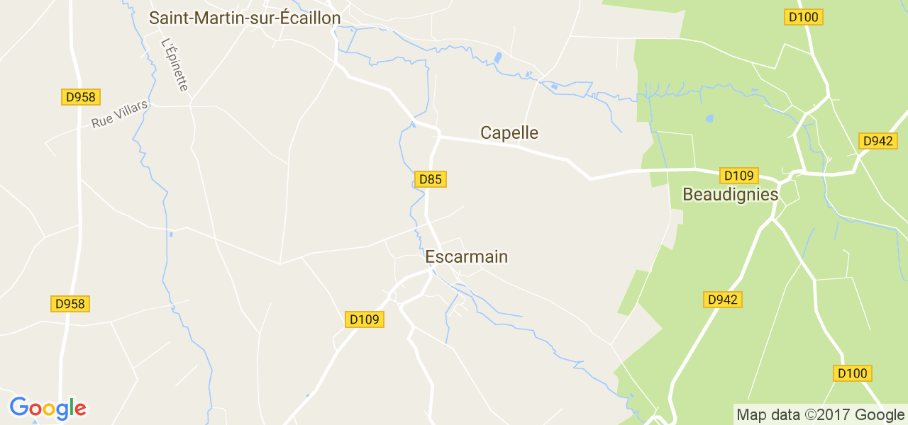 map de la ville de Escarmain