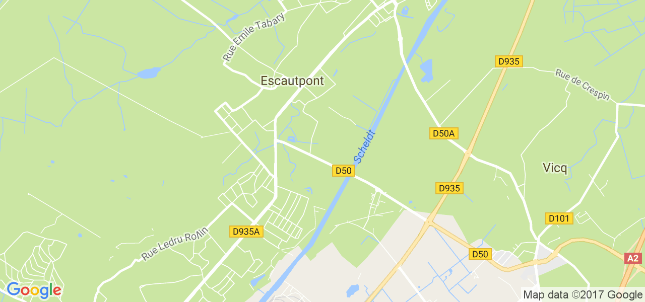 map de la ville de Escautpont