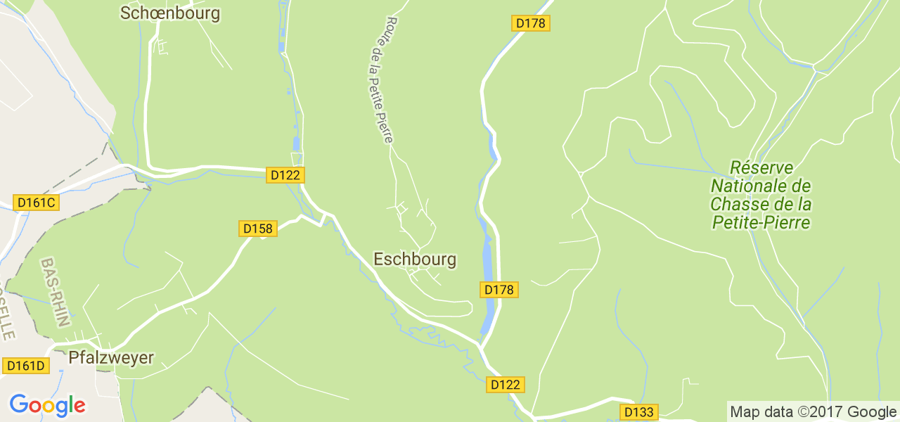 map de la ville de Eschbourg