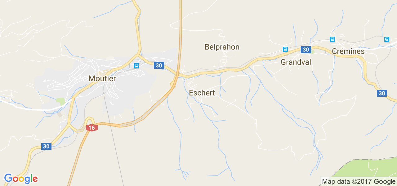 map de la ville de Eschert