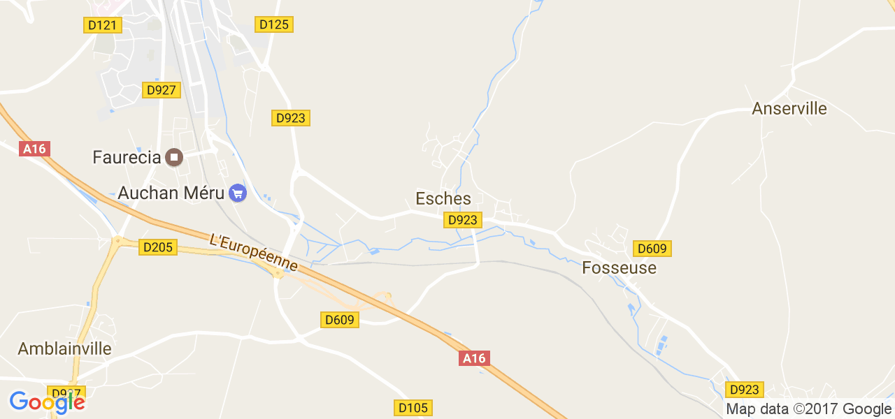 map de la ville de Esches