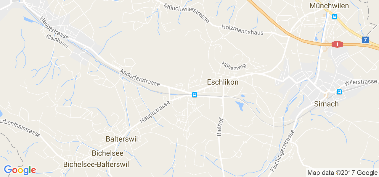 map de la ville de Eschlikon