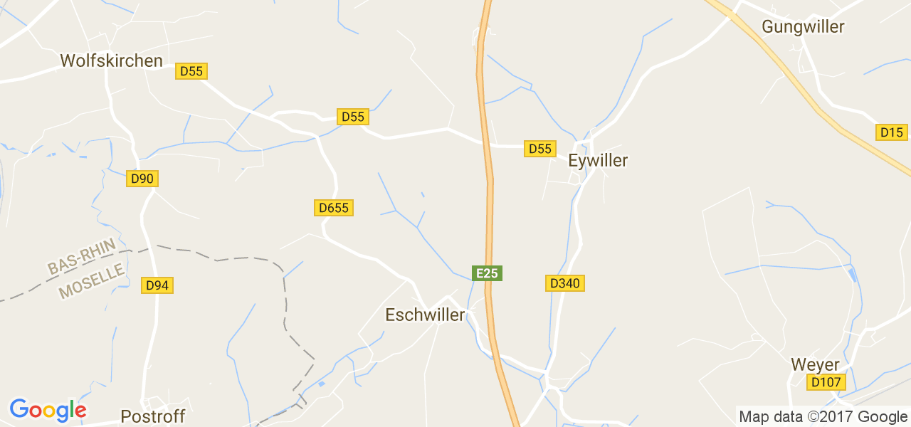 map de la ville de Eschwiller