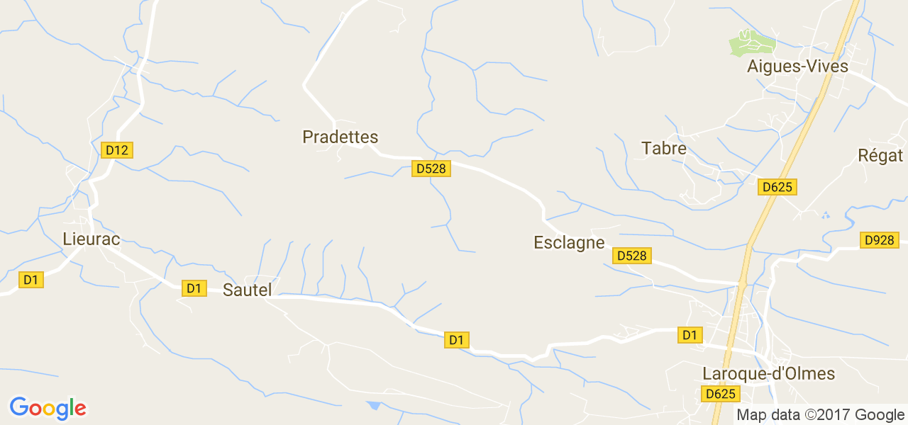 map de la ville de Esclagne