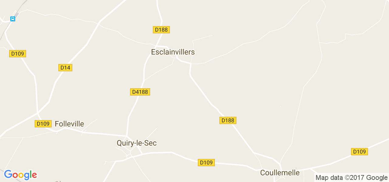 map de la ville de Esclainvillers