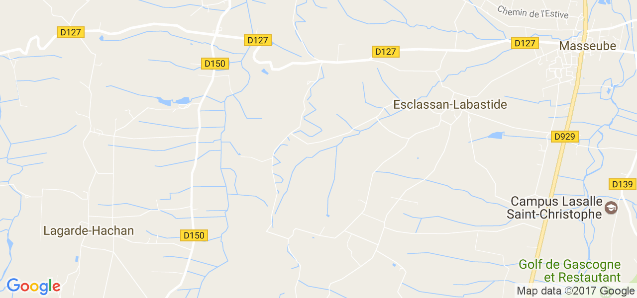 map de la ville de Esclassan-Labastide