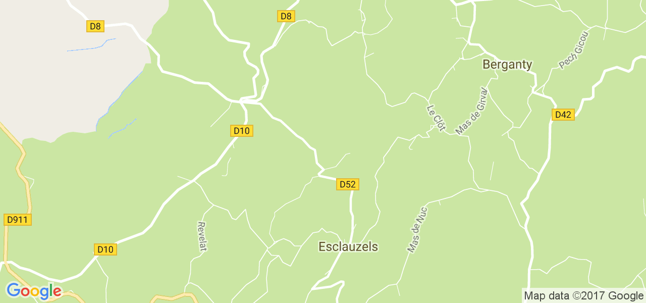 map de la ville de Esclauzels