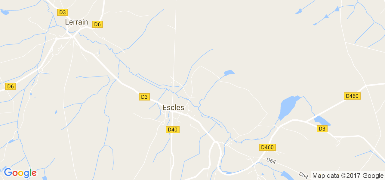 map de la ville de Escles