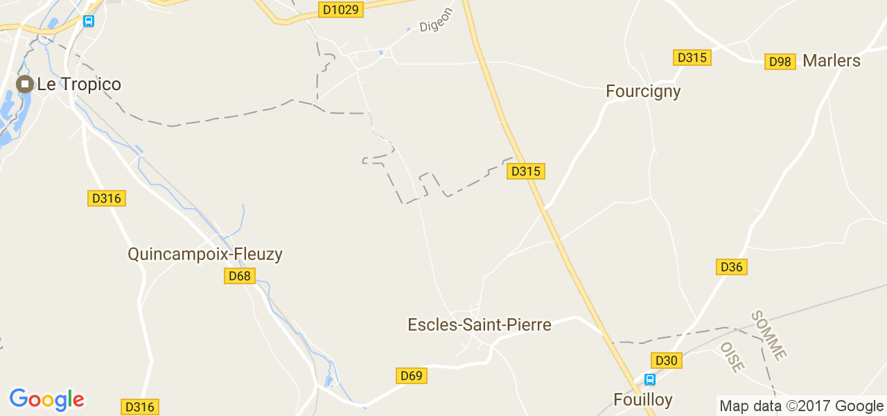 map de la ville de Escles-Saint-Pierre