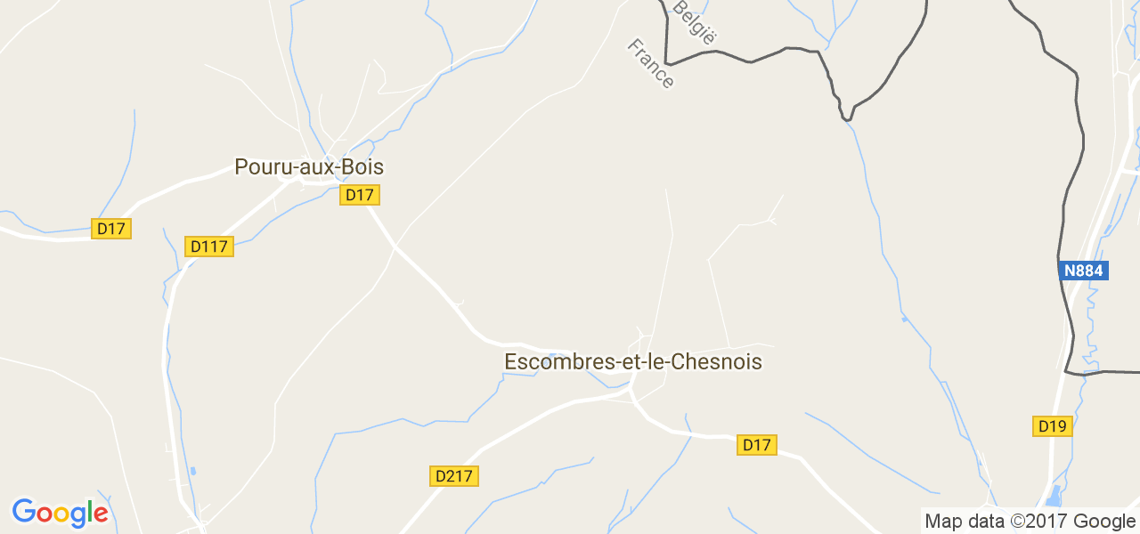 map de la ville de Escombres-et-le-Chesnois