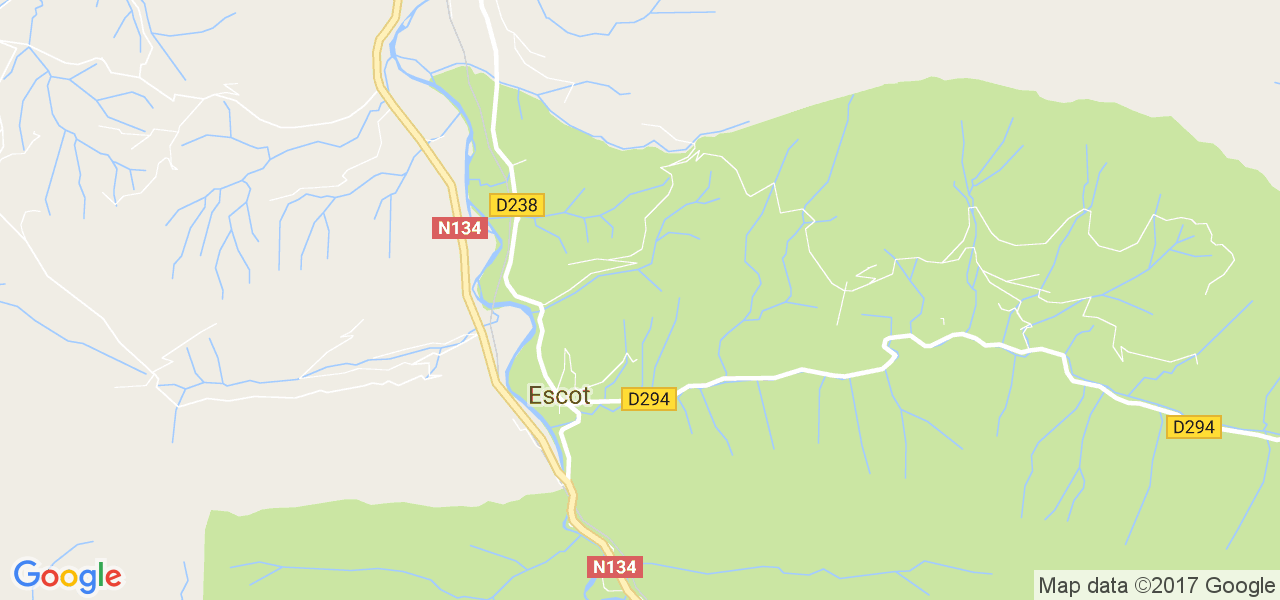 map de la ville de Escot