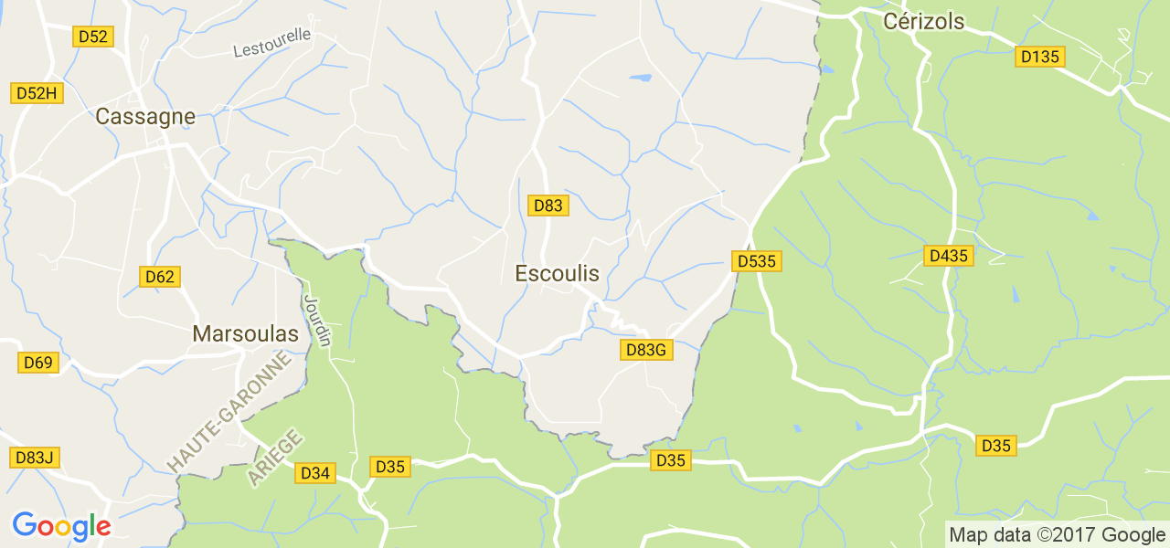 map de la ville de Escoulis