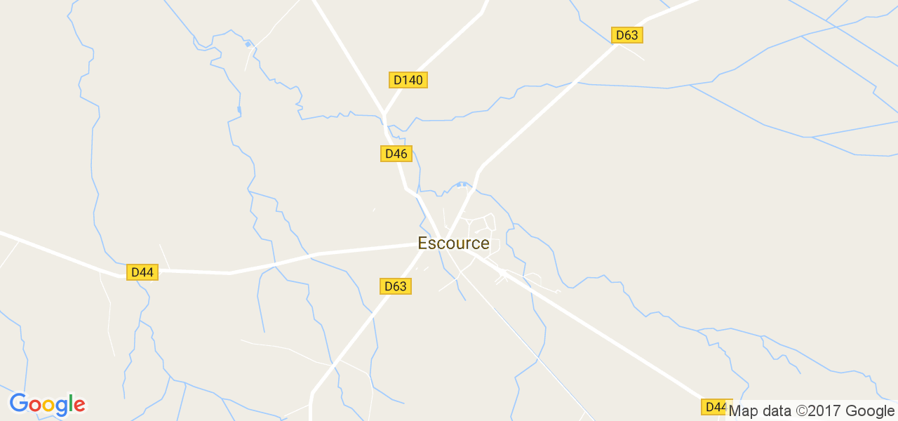 map de la ville de Escource