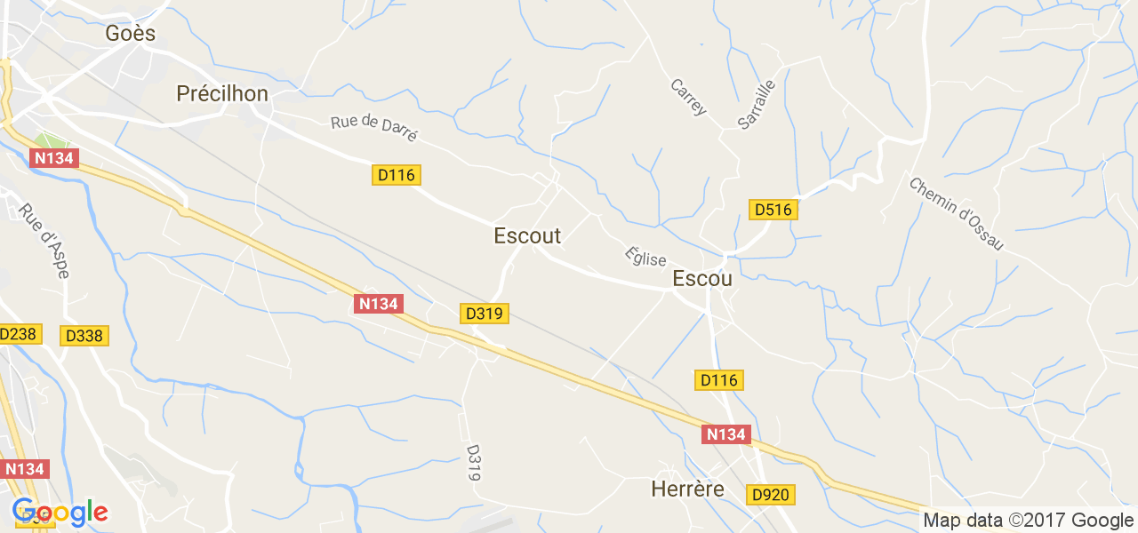 map de la ville de Escout