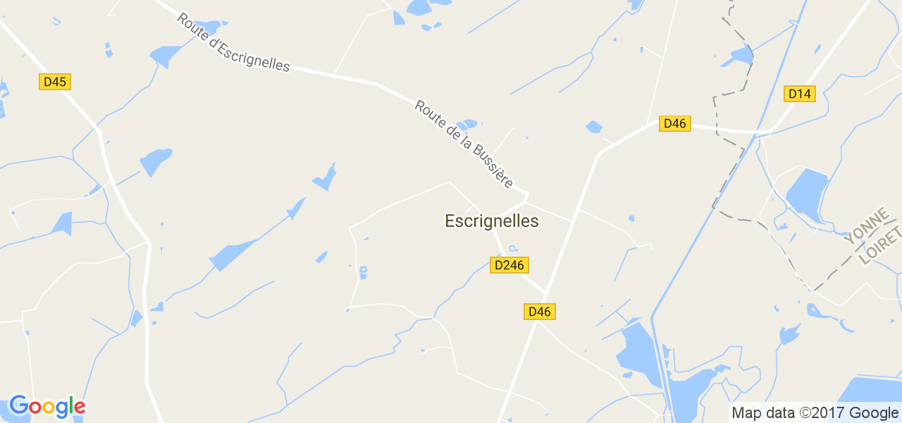 map de la ville de Escrignelles