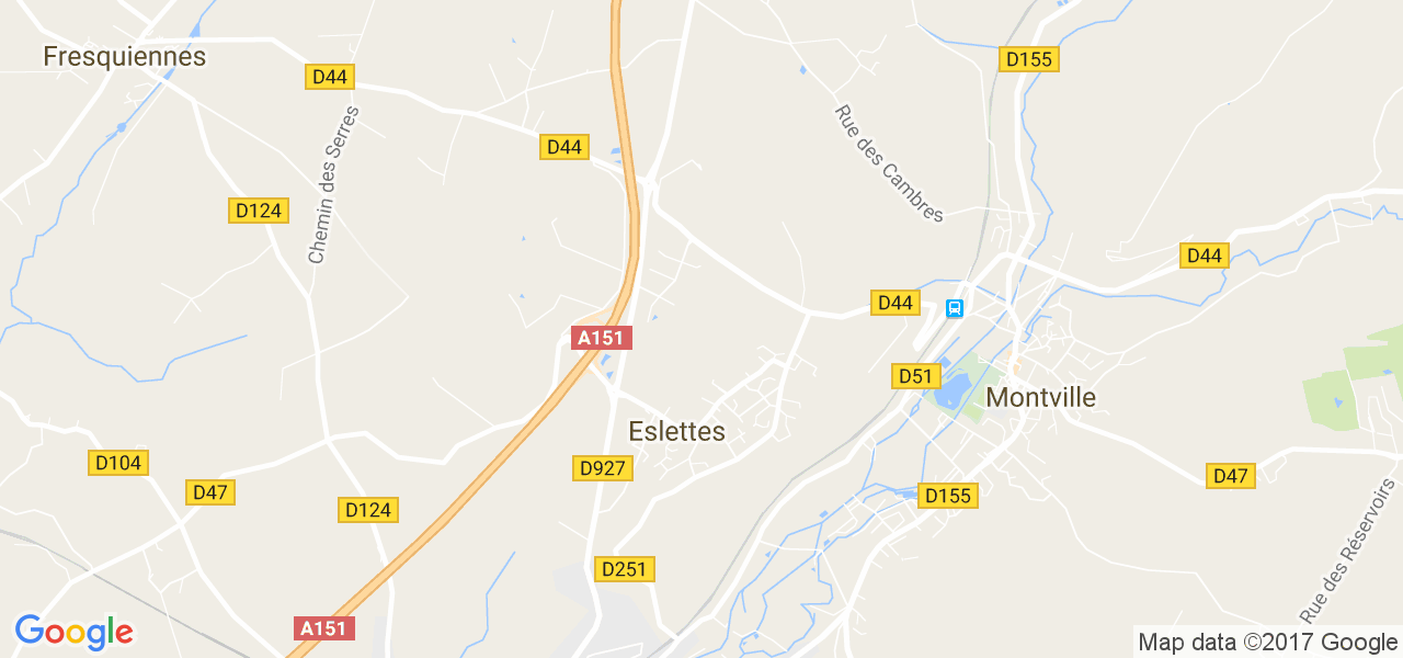 map de la ville de Eslettes