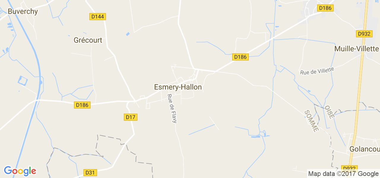 map de la ville de Esmery-Hallon