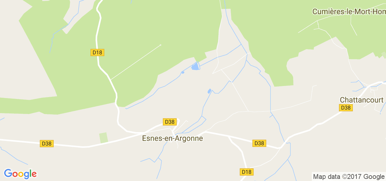 map de la ville de Esnes-en-Argonne