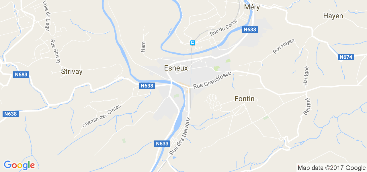 map de la ville de Esneux