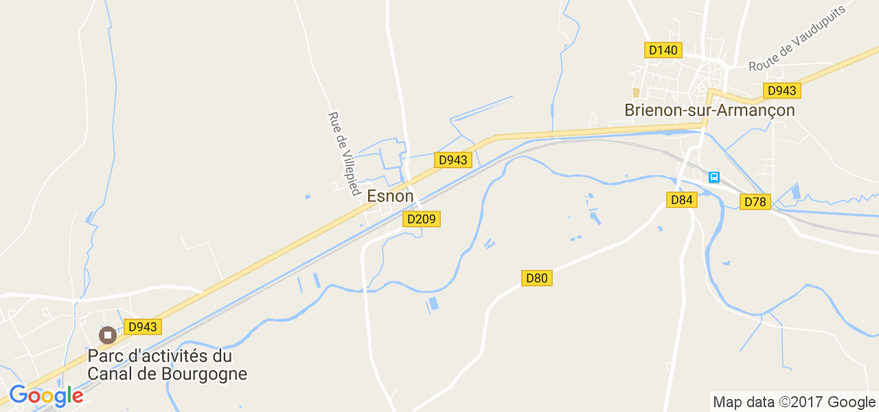 map de la ville de Esnon