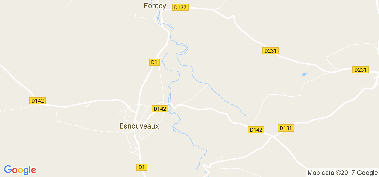 map de la ville de Esnouveaux