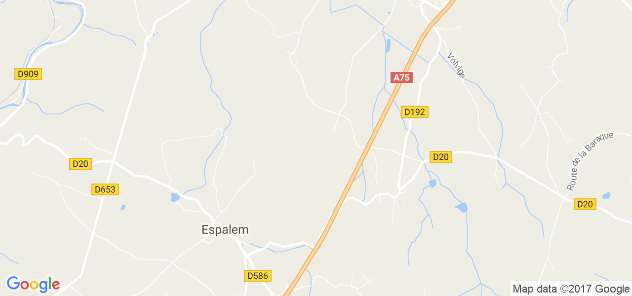 map de la ville de Espalem